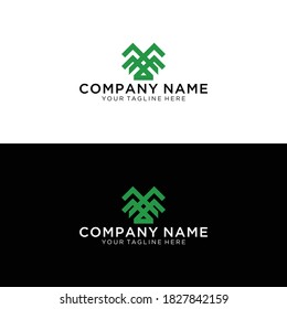 Ilustración vectorial de un árbol de pinos. Es bueno para el logo de conservación forestal