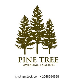 vector illustration of pines tree logo