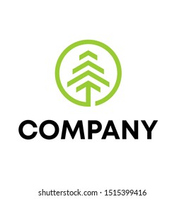 Vector illustration of pines tree Logo Design Template