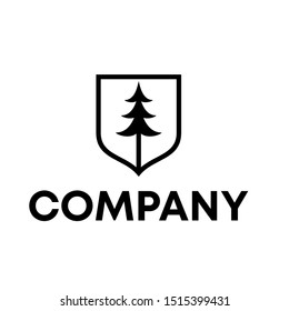 Vector illustration of pines tree Logo Design Template