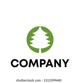 Vector illustration of pines tree Logo Design Template