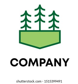 Vector illustration of pines tree Logo Design Template
