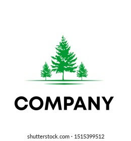 Vector illustration of pines tree Logo Design Template