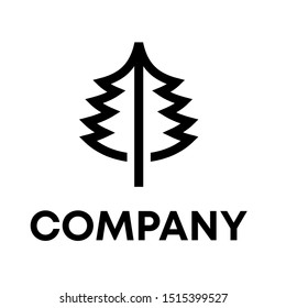 Vector illustration of pines tree Logo Design Template