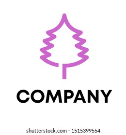 Vector illustration of pines tree Logo Design Template