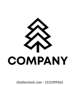 Vector illustration of pines tree Logo Design Template