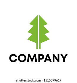 Vector illustration of pines tree Logo Design Template