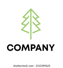 Vector illustration of pines tree Logo Design Template