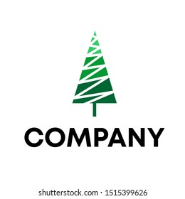 Vector illustration of pines tree Logo Design Template