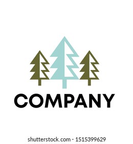 Vector illustration of pines tree Logo Design Template