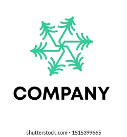 Vector illustration of pines tree Logo Design Template