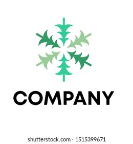 Vector illustration of pines tree Logo Design Template