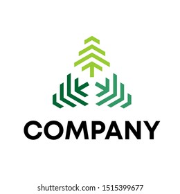 Vector illustration of pines tree Logo Design Template