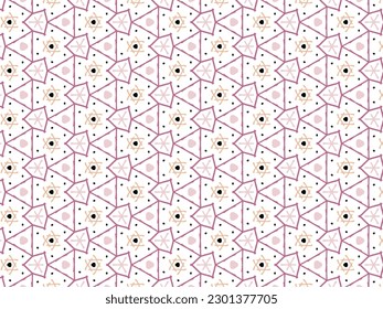 Ilustración vectorial de color rosa abstracto Mandala o Ikat Texture patrón sin problemas para fondo de papel tapiz.
