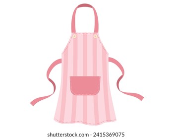 Vector illustration of pink apron