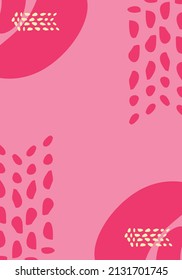 vector illustration, pink background with copy space