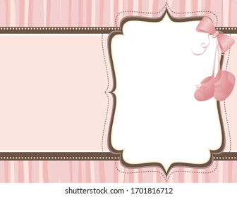 baby girl announcement background