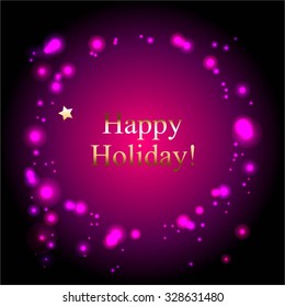 Vector illustration of Pink background with glitter.
