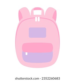 vector illustration of a pink backpack isolated on white for banners, cards, flyers, social media wallpapers, etc.