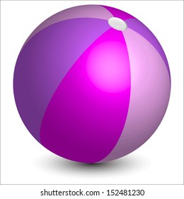 vector illustration of pink ball