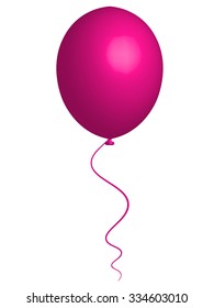 Vector Illustration Pink Balloon Stock Vector (Royalty Free) 334603010 ...