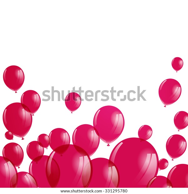 Vector Illustration Pink Balloons Stock Vector Royalty Free 331295780