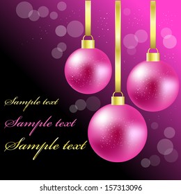 Vector illustration of  Pink balls 1