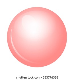 Vector illustration of Pink bead.