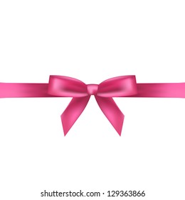 Vector illustration of pink bow