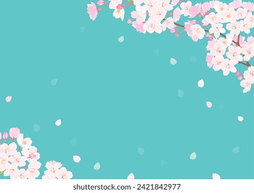 Vector Illustration of Pink Cherry blossom.