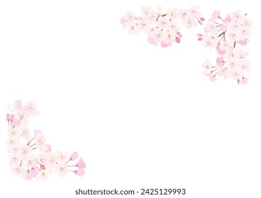 Ilustración vectorial de flor de cerezo rosa.