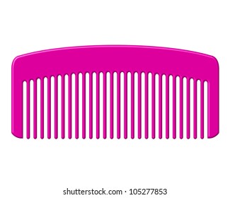 Vector illustration of pink comb