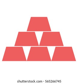 Vector Illustration of Pink Cup Pyramid Icon

