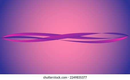 Ilustración vectorial con fondo de gradiente rosa y azul oscuro con elemento retorcido en el medio, para sitios web, presentaciones, afiches, banners, fondos, volantes