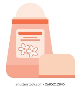 Ilustração vetorial de um rolo de desodorante rosa
