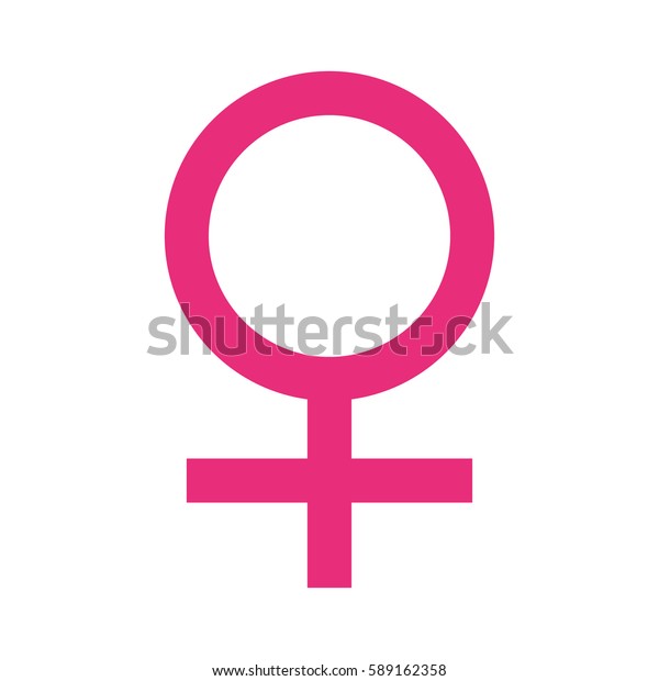 Vector Illustration Pink Female Symbol Gender Stock Vector Royalty