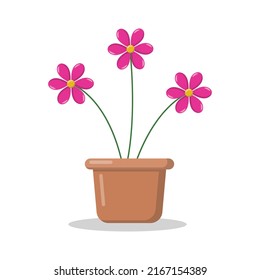 Vector illustration of Pink flower