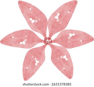  Ilustración vectorial de una flor rosa