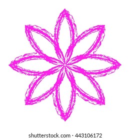 Vector illustration of Pink flower.