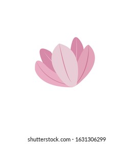 Vector illustration of pink flower - Vector isolated icons illustration