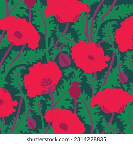 Vector illustration of pink flowers