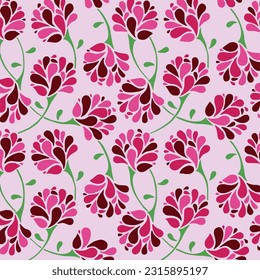 Vector illustration of pink flowers