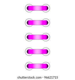 Vector illustration of pink lacing