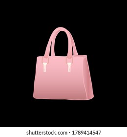
Ilustración vectorial de una bolsa de dama rosa