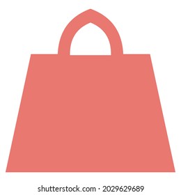 Vector illustration of pink lady bag silhouette