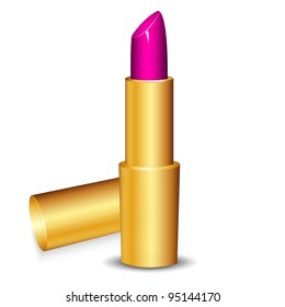 Vector illustration of pink lipstick