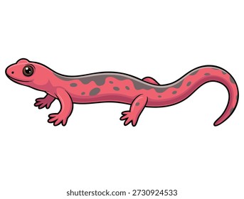 Ilustração vetorial de lagarto rosa no fundo branco design isolado adequado para a vida selvagem, animal, réptil, tropical ou exótica arte criativa temática