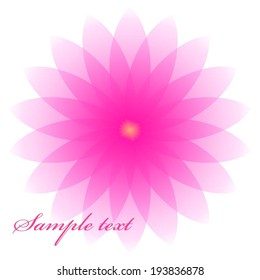 Vector illustration of Pink lotus flower, abstract