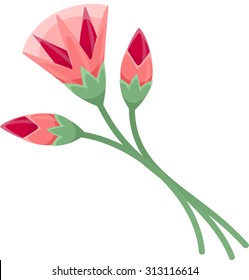 Vector Illustration of a Pink Lotus Flower