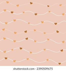 vector illustration of pink love seamless pattern